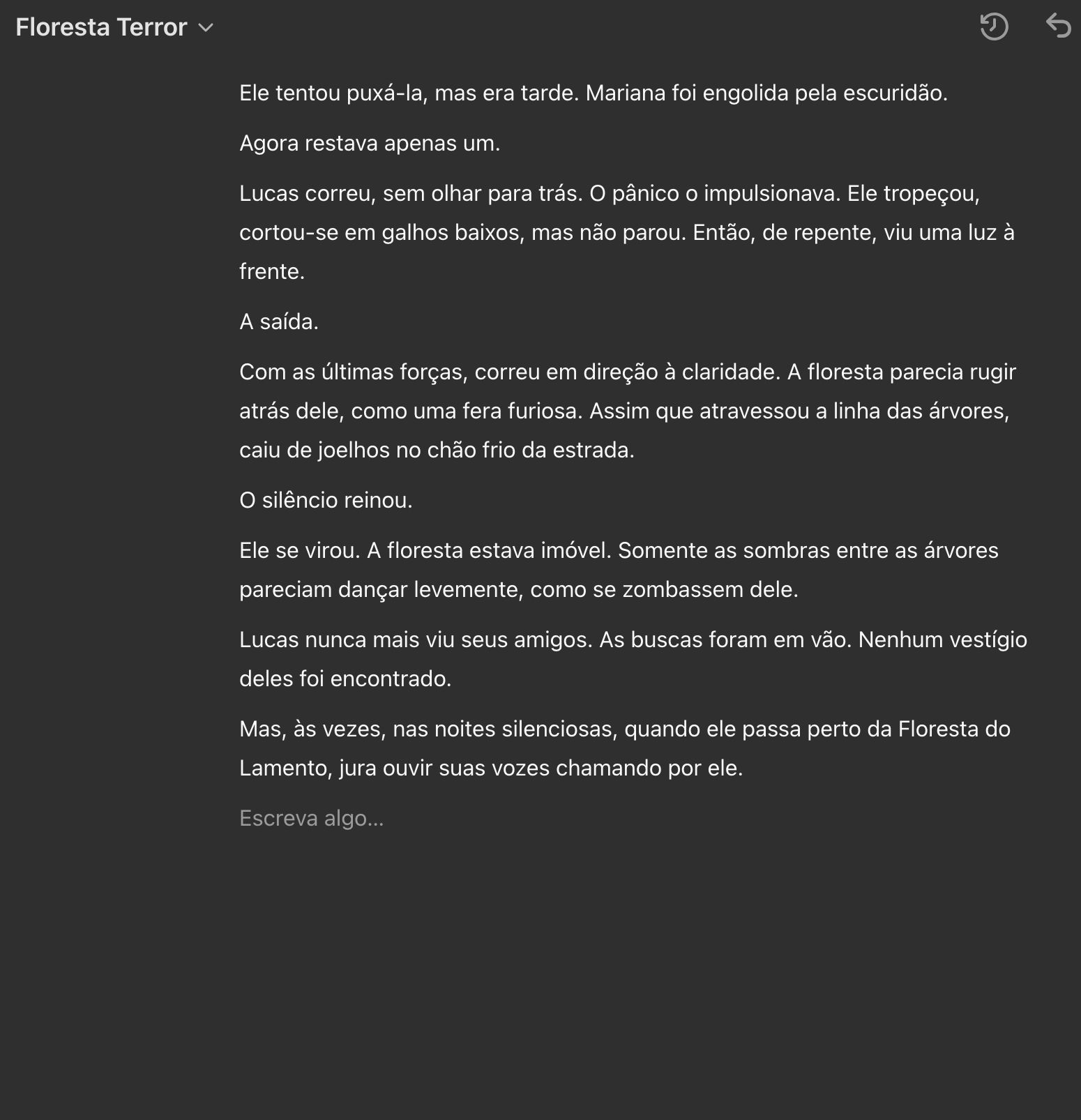 Conto de terror ChatGPT 4