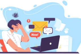 Não consigo enviar e/ou receber e-mails